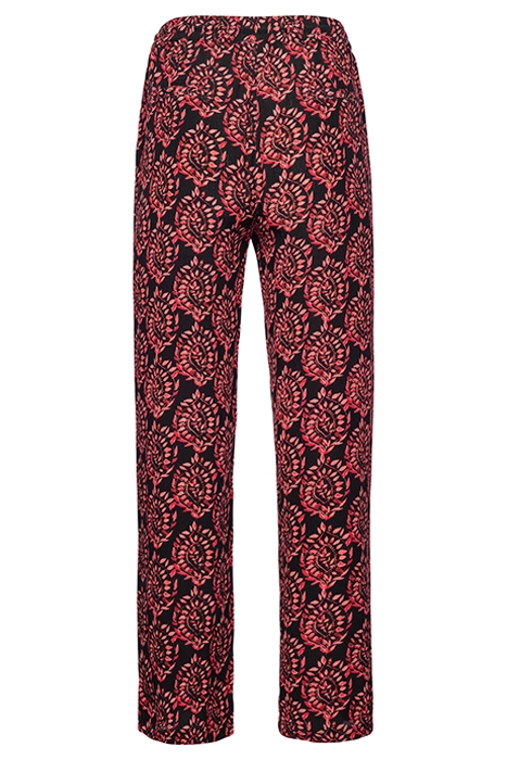 LADIES MONACO TROUSERS PEACOCK LEAF WINE RED 4