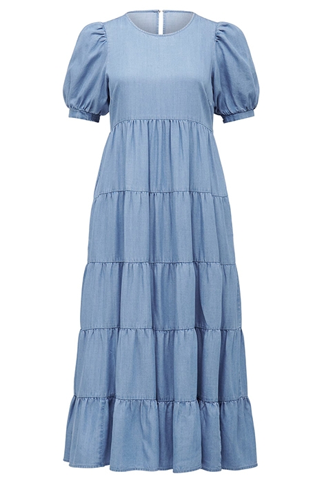 PIPPA DENIM MIDI SMOCK DRESS MID WASH 5
