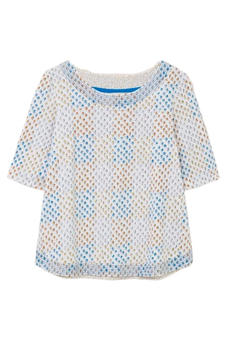 WEAVER JERSEY TEE WHITE MULTI 1