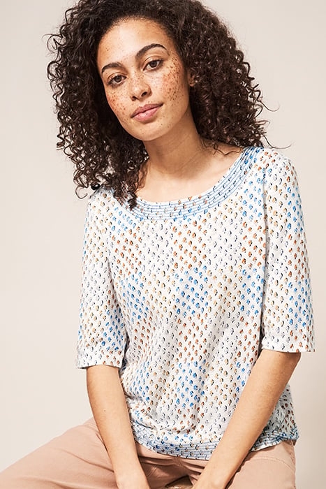 WEAVER JERSEY TEE WHITE MULTI 2