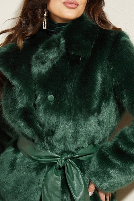 MATILDA COAT JET BLACK FAUX FUR 5