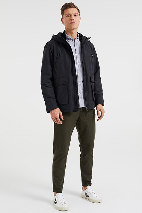 HEREN KORTE PARKA MET CAPUCHON BLACK 4