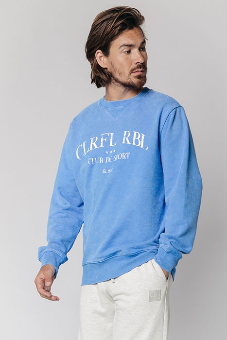 CR CLUB DE SPORT WASHED BASIC SWEAT BLUE 1
