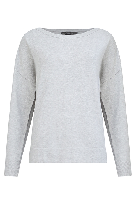 SUPERSOFT SCOOP NECK KNITS LIGHT GREY MEL 1
