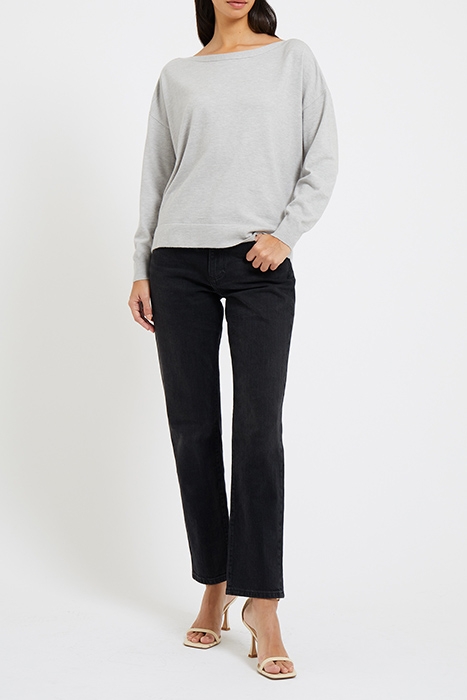 SUPERSOFT SCOOP NECK KNITS LIGHT GREY MEL 3