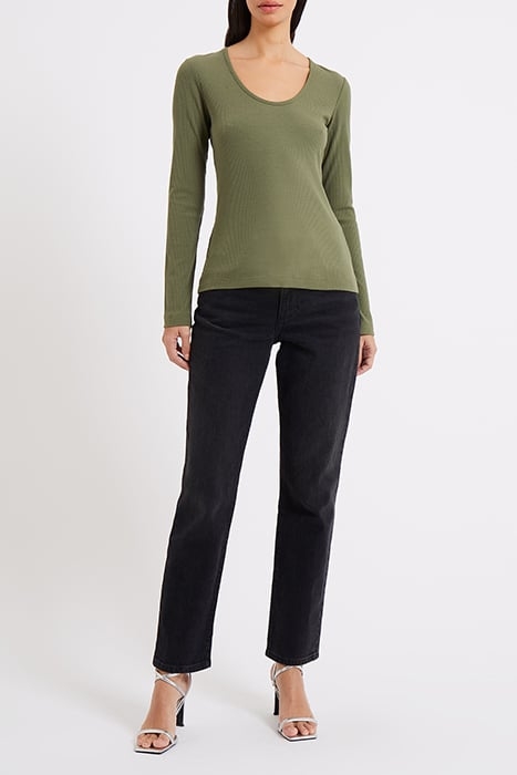 SCOOP RIB L/S KHAKI 2