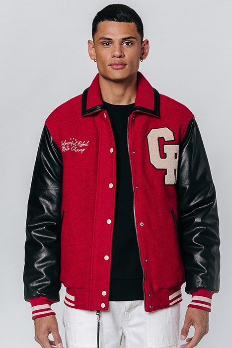 BOAZ BASEBALL JACKET RED 1