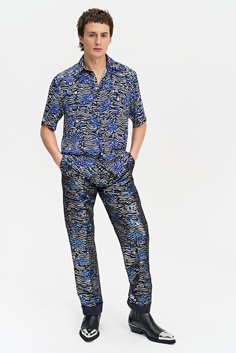 PRINTED SHORT-SLEEVE SHIRT WILD PRINT GRAY 2