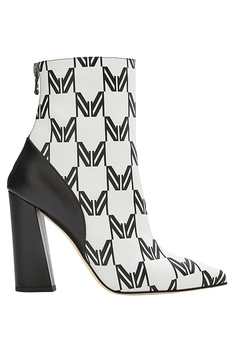 PRINTED ANKLE BOOTS BLACK/WHITE LOGO PRINT 1