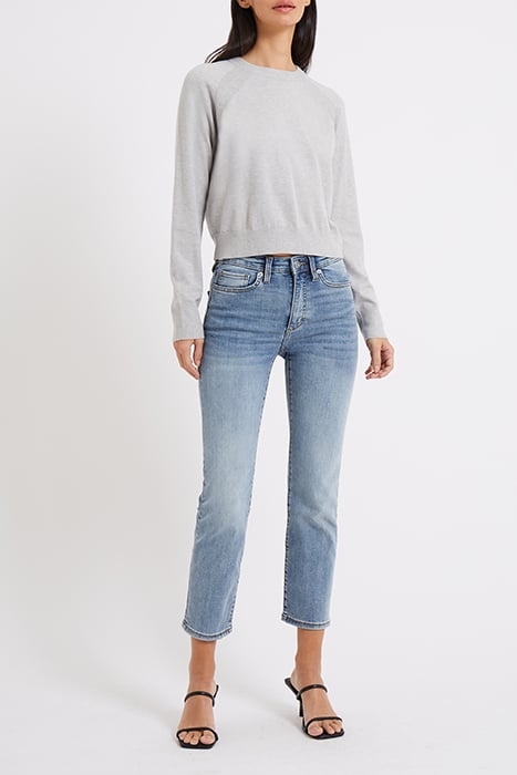 SUPERSOFT DOUBLE RAGLAN CREW LGT GREY MEL 3