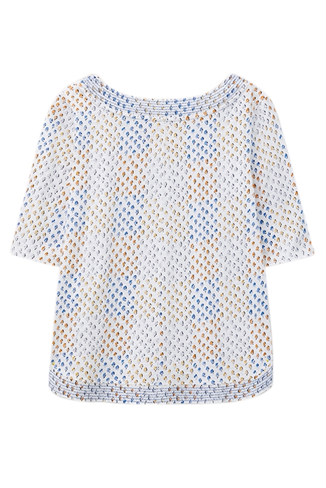 WEAVER JERSEY TEE WHITE MULTI 5