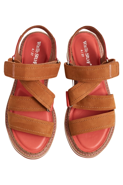 SPORTY LEATHER FLATFORM RED 3