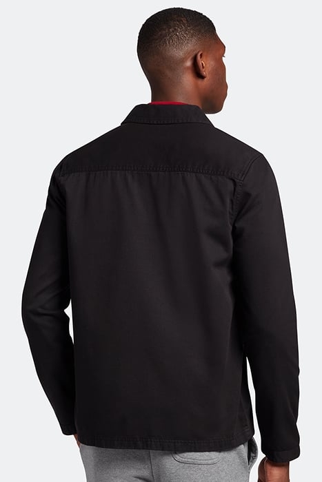 WASHED DRILL OVERSHIRT JET BLACK 2