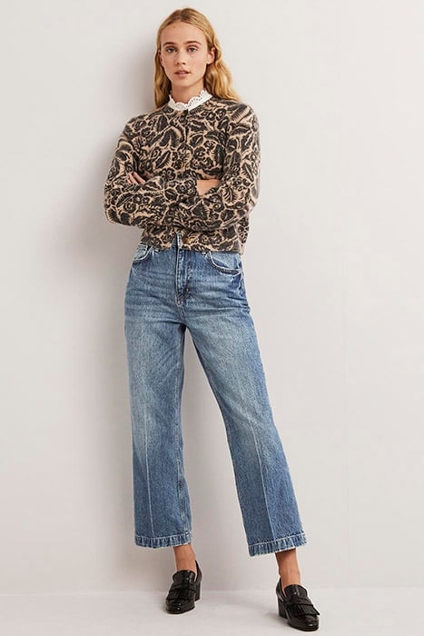 RIGID CROPPED FLARE JEANS GRN 3