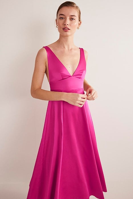 FIT AND FLARE MIDI PARTY DRESS PNK 4