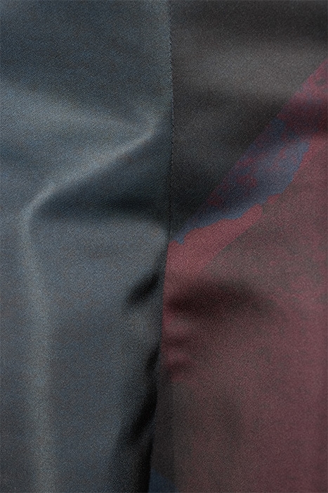 A-LINE MINI SKIRT BORDEAUX/NAVY 5