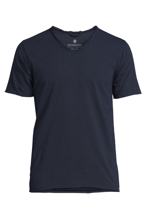 BASIC V-NECK TEE SLUB JERSEY DK. NAVY 1