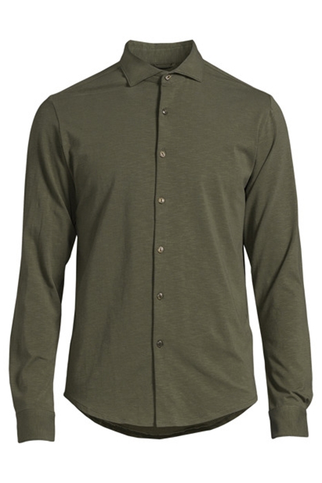 SHIRT FINE SLUB JERSEY DARK ARMY 1