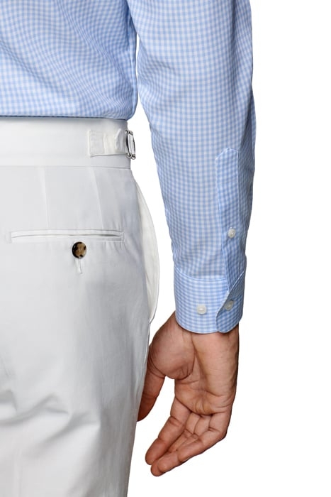 Light Blue Checked Slim Fit Shirt 7