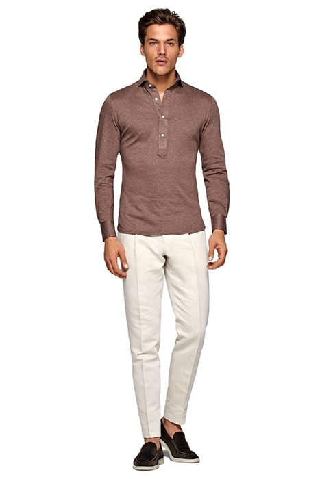 Knitted taupe popover 39 purple line casual ESF knit 4