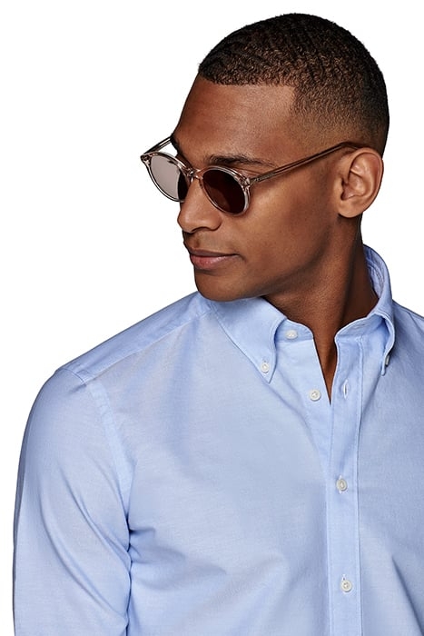 Light Blue Royal Oxford Slim Fit Shirt 6