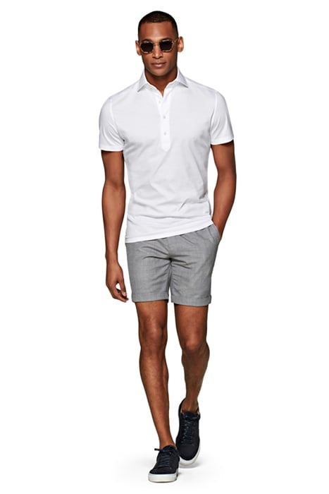 White Jersey Extra Slim Fit Short Sleeve Popover 4