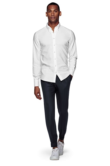WHITE WASHED OXFORD SLIM FIT SHIRT 4