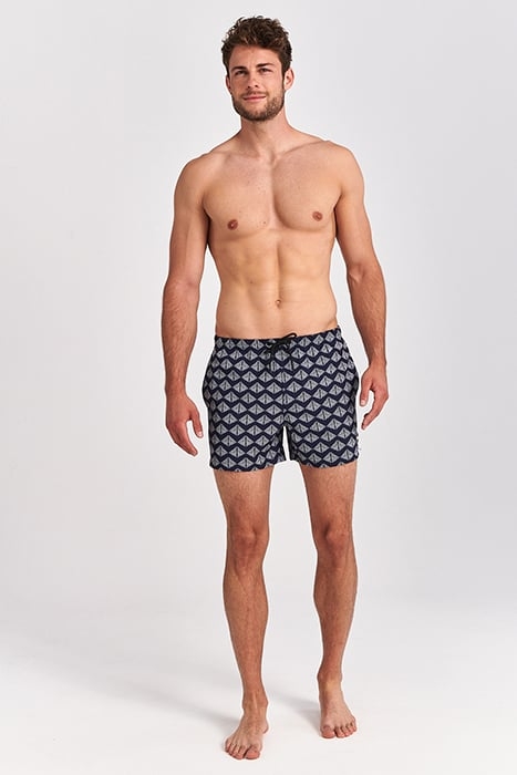 MEN SWIMSHORT PYRAMID 4-WAY STRETCH DARK NAVY BLUE 4