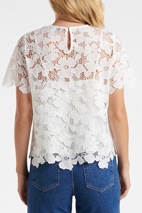 CANDICE LACE TEE PORCELAIN 2