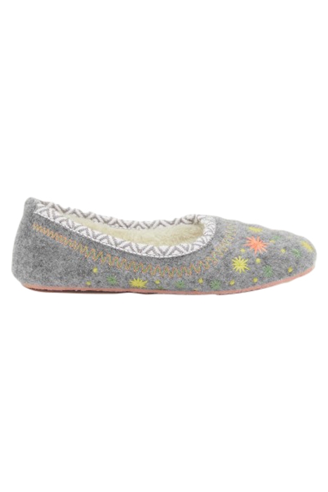 STAR EMBROIDERED BALLERINA GREY MULTI 1