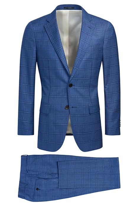 Mid Blue Checked Sienna Suit 2