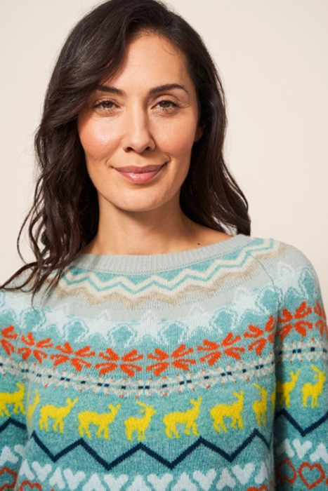 WINTERS WALK JUMPER TEAL 3