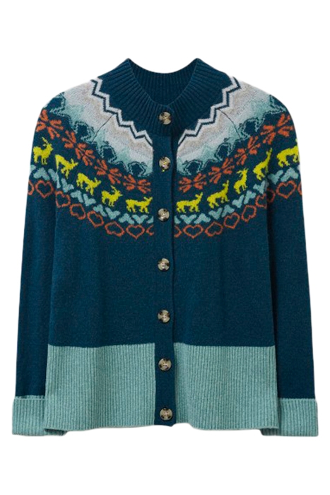 WINTERS WALK CARDI TEAL 1