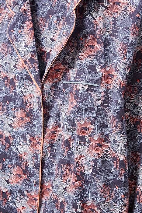 NINA WOVEN PJ SHIRT GREY PRINT 3