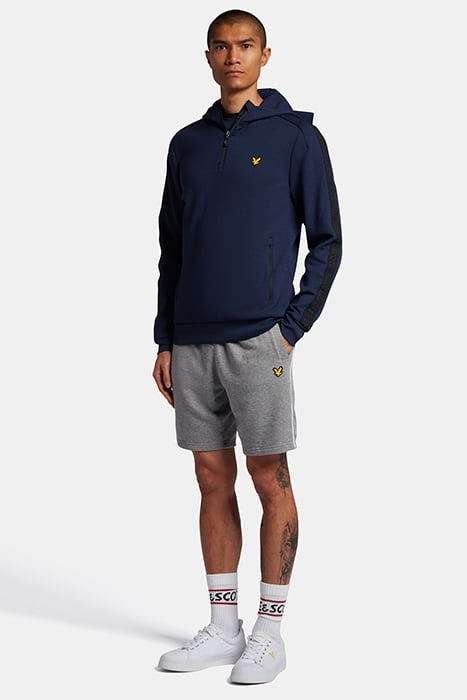 SWEAT SHORT WITH CONTRAST PIPING MID GREY MARL 6