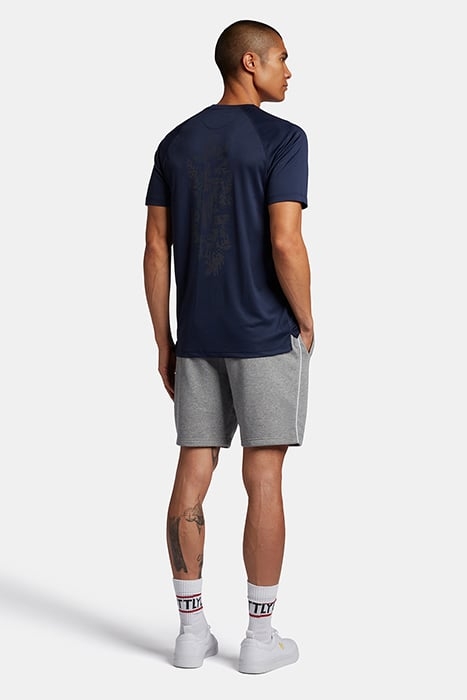 SWEAT SHORT WITH CONTRAST PIPING MID GREY MARL 3