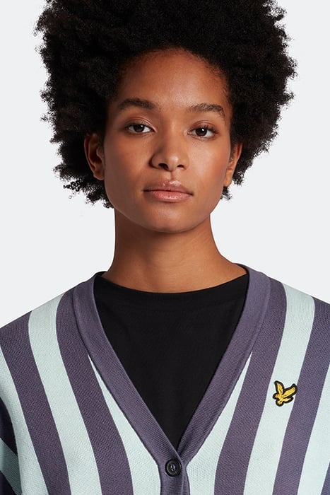 STRIPE CARDIGAN W524 NIGHTSHADE BLUE 4
