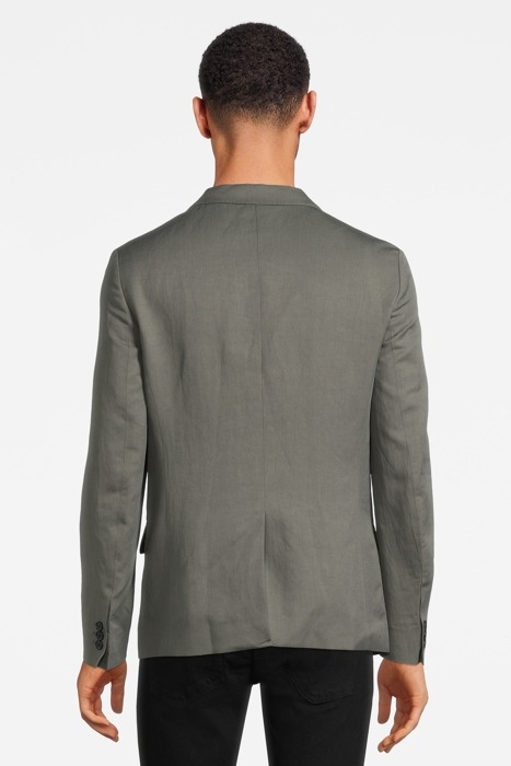 M. SIDNEY LINEN BLAZER GREEN GREY 2