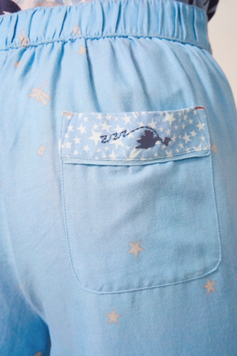 NINA WOVEN PJ BOTTOM BLUE PRINT 4
