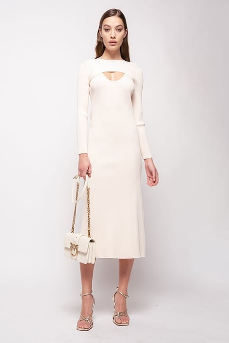 MANRESA ABITO COSTINA CREPE PARCHMENT BEIGE 1