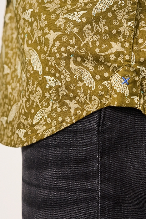 PEACOCK PRINTED SHIRT GREEN MULTI 4