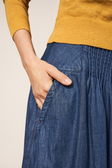 CHARLOTTE DENIM MIDI SKIRT MID DENIM 4