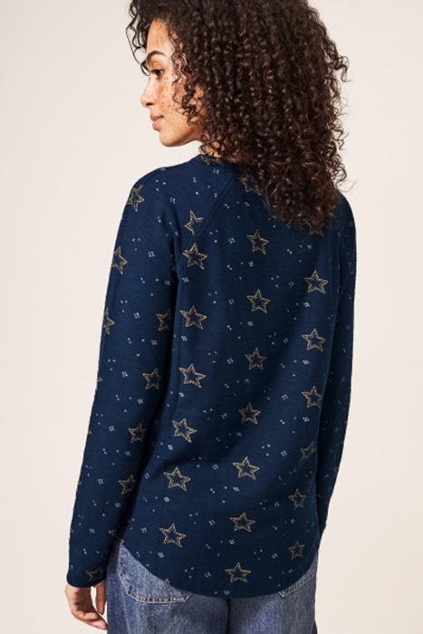 GLOIRA TEE NAVY PRINT 3