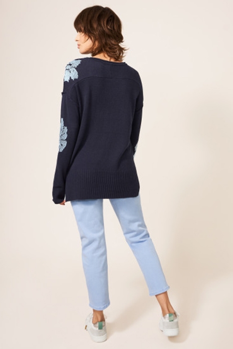 BLOSSOMING WOODLAND JUMPER NAVY MULTI 3