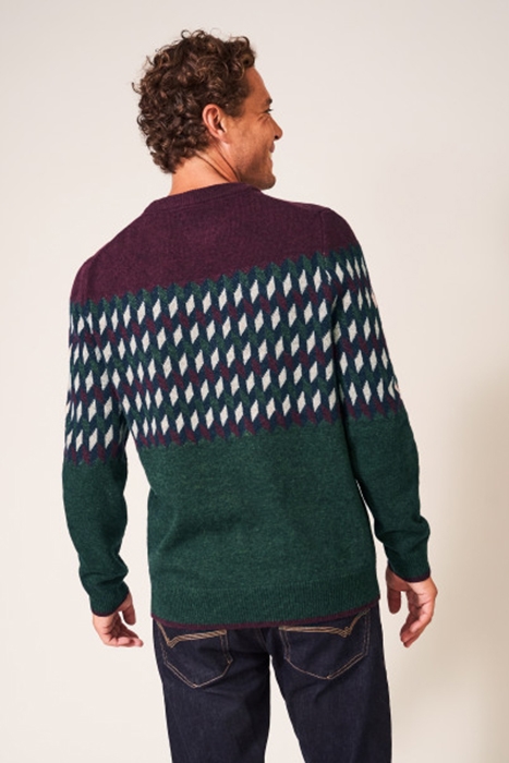 BAXTON PATTERN CREW DEEP RED 3