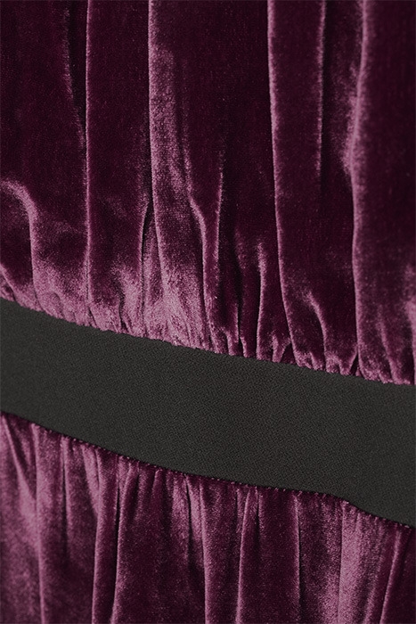 WOMEN‘S VELVET EVENING GOWN CHERRY/BLACK 6