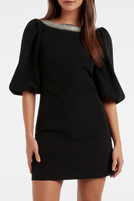 MAISIE EMBELLISHED NECK MINI DRESS BLACK 1