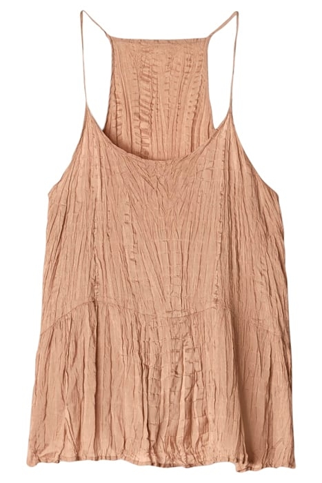 CRINKLED EFFECT SATIN TOP ROSE 5