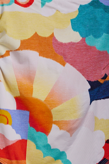 "UP ABOVE IN THE SKY" PRINT SWIMSUIT SUNSET 3