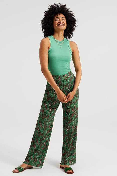 LADIES PANTS WITH DESIGN AND STRUCTURE GREEN 4